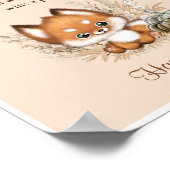 Fopspeen Hunt Herfst Baby shower Schattige Fox Gam Poster (Hoek)