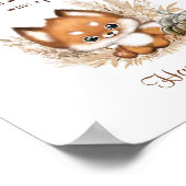 Fopspeen Hunt Herfst Baby shower Spel Sign Poster (Hoek)