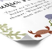 Fopspeen Hunt Onder het Zee Baby shower Game Schat Poster (Hoek)