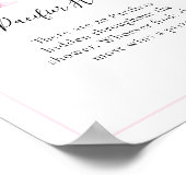 Fopspeen Hunt Pink Bow Baby shower Game Poster (Hoek)