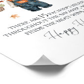 Fopspeen Hunt Pompoen Baby shower Herfst Poster (Hoek)