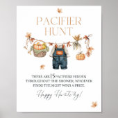 Fopspeen Hunt Pompoen Baby shower Herfst Poster (Voorkant)