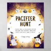 Fopspeen Hunt Spel Halloween Baby shower Spelbord Poster (Voorkant)