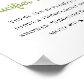 Fopspeen Hunt Spel Teken Avocado Fiesta Baby showe Poster (Hoek)