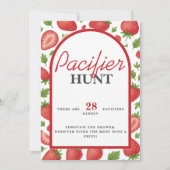 Fopspeen Hunt Strawberry Baby shower spel Kaart (Voorkant)