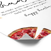 Fopspeen jacht Pizza baby shower spel Poster (Hoek)