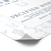 Fopspeen jagen Cowboy Baby shower spel Poster (Hoek)