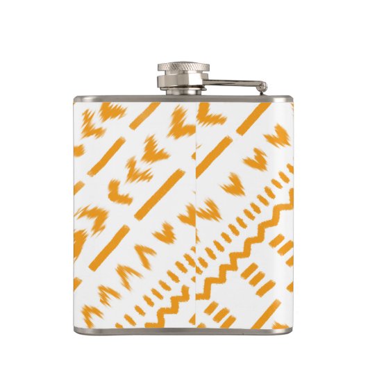 Fopspeen modderdoek Afrikaanse patroon in wit Heupfles (Achterkant)