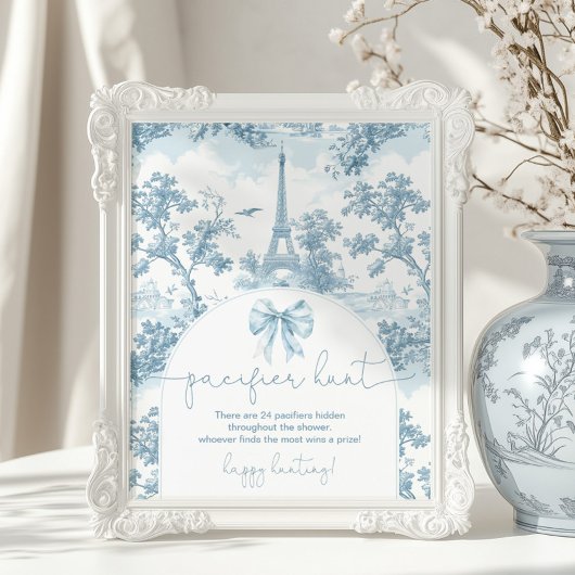 Fopspeenjacht Toile de Jouy Bonjour bebe Poster