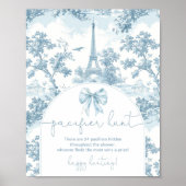 Fopspeenjacht Toile de Jouy Bonjour bebe Poster (Voorkant)