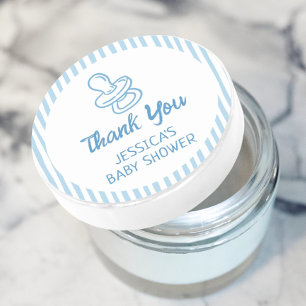 Fopspenen Ontbijt Jongen Baby Shower Ronde Sticker