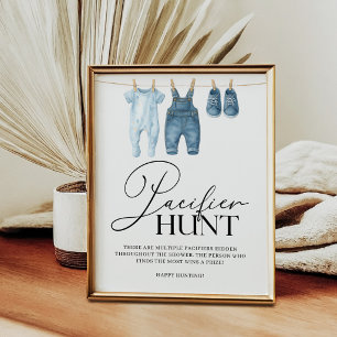 Fopspenenjacht Denim Blauwe Spijkerbroek Baby Show Poster