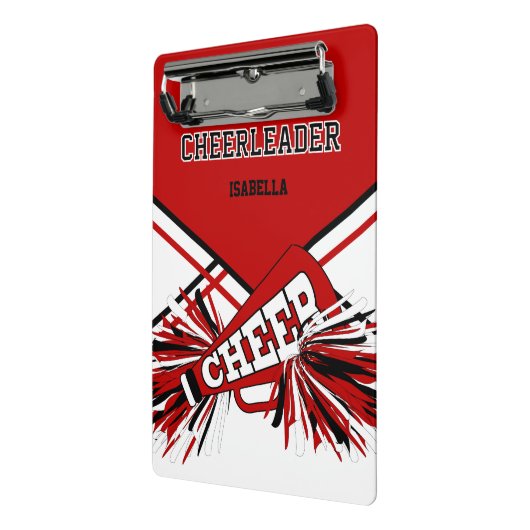For a Cheerleader - Red, Black & White Mini Clipbo Klembord (Angled2)