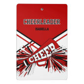 For a Cheerleader - Red, Black & White Mini Clipbo Mini Klembord (Achterkant)