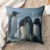 For a penguin family and chick Arctic Winter throw Kussen (Deken)