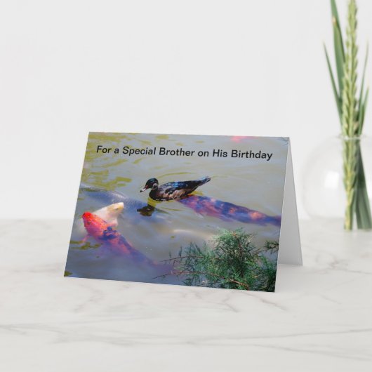 For a special brother on his bithday kaart (Voorkant)