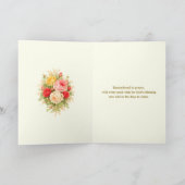 For a Special Priest God Bless You Floral  Feestdagen Kaart (Binnen)