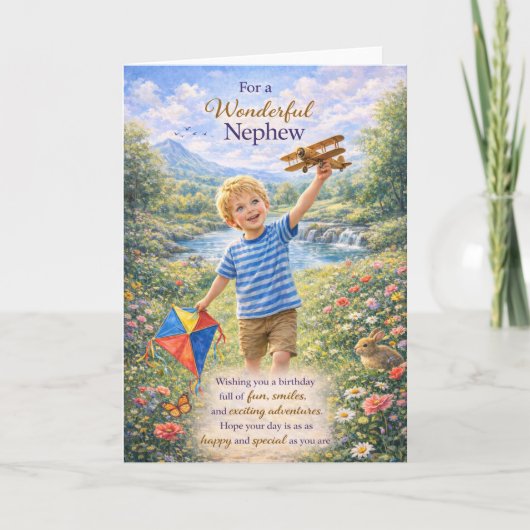 For a Wonderful Nephew Birthday Card Kaart (Voorkant)