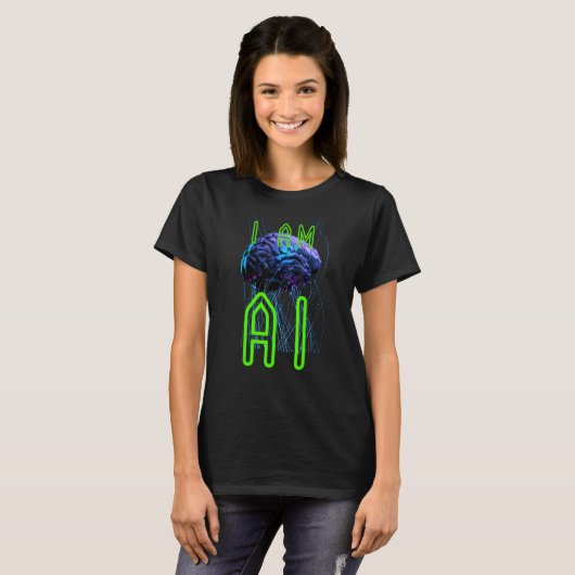 For all artificial intelligence advocates AI T-shirt (Voorkant volledig)