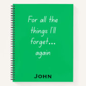 For All the Things I’ll Forget Notebook Quotes Notitieboek (Voorkant)