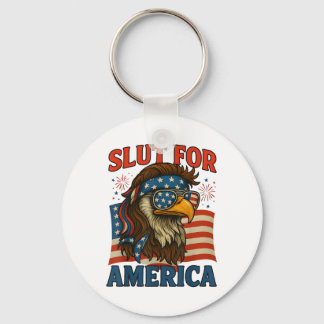For America 4th Of July Patriotic Sleutelhanger