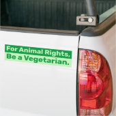 For Animal Rights Be a Vegetarian Bumpersticker (Op Truck)