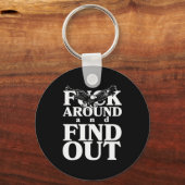 For Around And Find Out Funny Eagle Sleutelhanger (Voorkant)