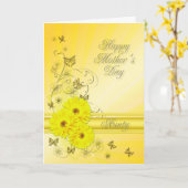 For Aunty, Mother's Day with yellow flowers Kaart (Gele Bloem)
