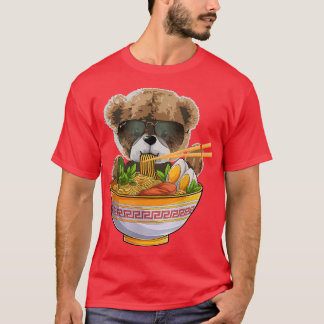 For Bear Lover & Japanese Food, Cute Kawaii Ramen T-shirt
