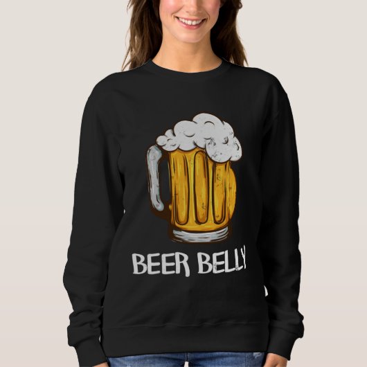 for Beer Drinkers  BEER BELLY Joke Pun Graphic Trui (Voorkant)