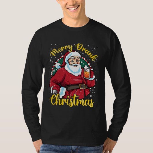 for Beer   Merry Drunk I m Christmas T-shirt (Voorkant)