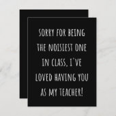 for being the noisiest one in class save the date (Voorkant / Achterkant)