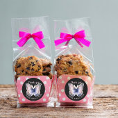 For Business Butterfly Custom Shop Name Thank You  Ronde Sticker