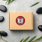 For Business Butterfly Custom Shop Name Thank You Ronde Sticker