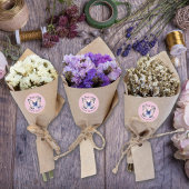 For Business Butterfly Custom Shop Name Thank You Ronde Sticker