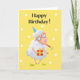 For Children Funny Silly Sheep Birthday Card Kaart