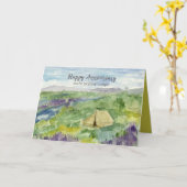 For Couple Happy Anniversary Camping Desert Flower Kaart (Gele Bloem)