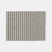 For Cozy Homes – Taupe & White Striped Fleece Deken (Voorkant (Horizontaal))
