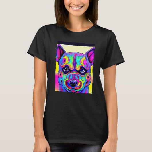 For Cute Dog Puppie Fan In Dog Style 1 T-shirt (Voorkant)