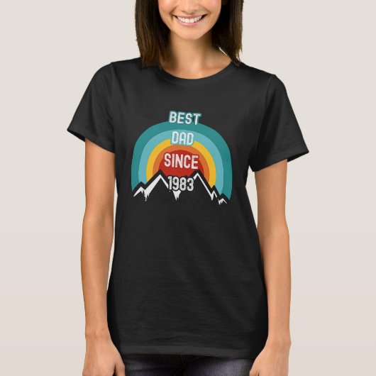 For Dad Best Dad Since 1983 T-shirt (Voorkant)