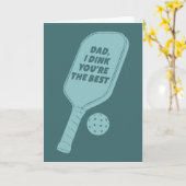 For Dads Who Play Pickleball Father's Day Kaart (Gele Bloem)