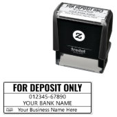 For Deposit Only Business Logo Modern Professional Zelfinktende Stempel (In situ)