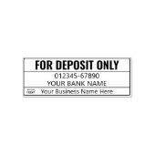 For Deposit Only Business Logo Modern Professional Zelfinktende Stempel (Design)