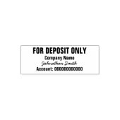 For Deposit Only Business Name Check Endorsement Zelfinktende Stempel (Design)