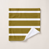 For Elegant Bathrooms – Gold & White Striped Bad Handdoek (Wasdoekje)