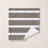 For Elegant Bathrooms – Taupe & White Striped  Bad Handdoek (Wasdoekje)