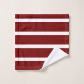 For Elegant Homes – Deep Red & White Striped  Bad Handdoek (Wasdoekje)