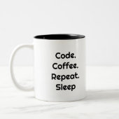 For Engineers – Code. Coffee. Sleep Coffee Mug Tweekleurige Koffiemok (Links)