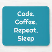 For Engineers – Code. Coffee. Sleep Mouse Pad Muismat (Voorkant)