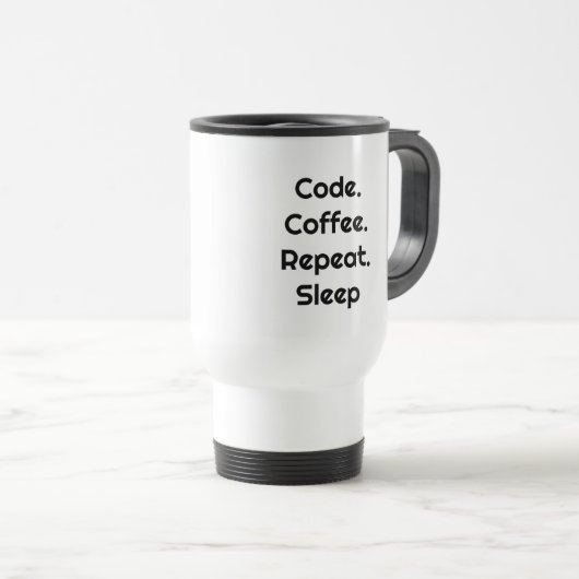 For Engineers – Code. Coffee. Sleep Travel Mug Reisbeker (Voorkant rechts)